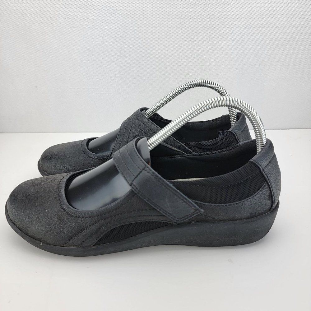 Clarks Womens Size 8.5 Black Sillian Bella Mary Jane Cloudsteppers Flat Shoes 16